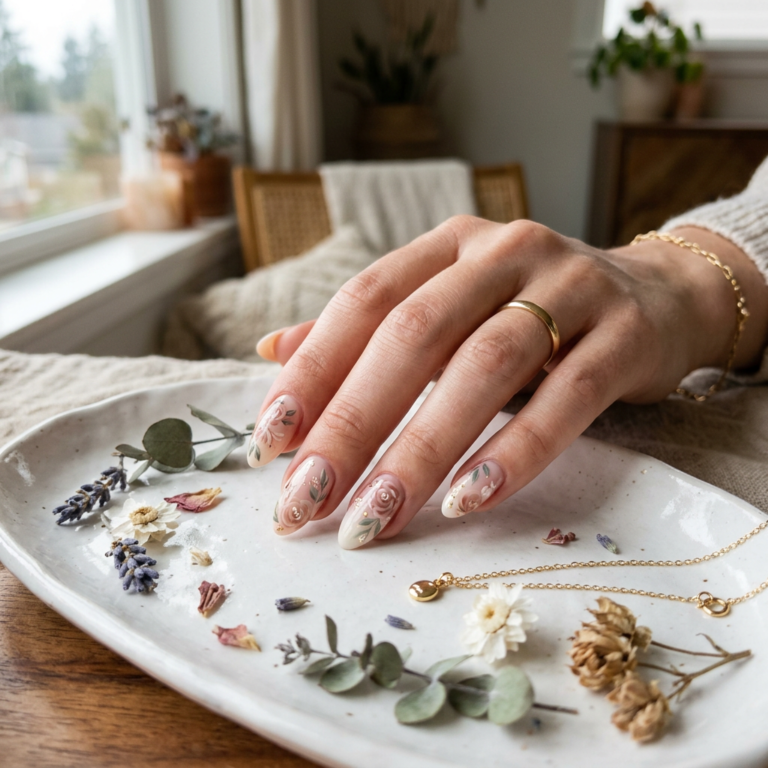 Chic Floral Nails