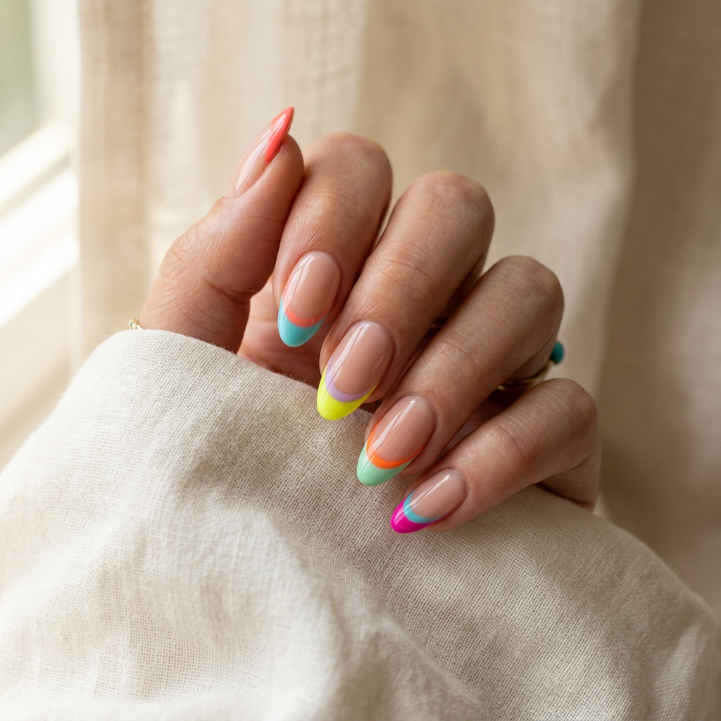 Summer Double French Tip