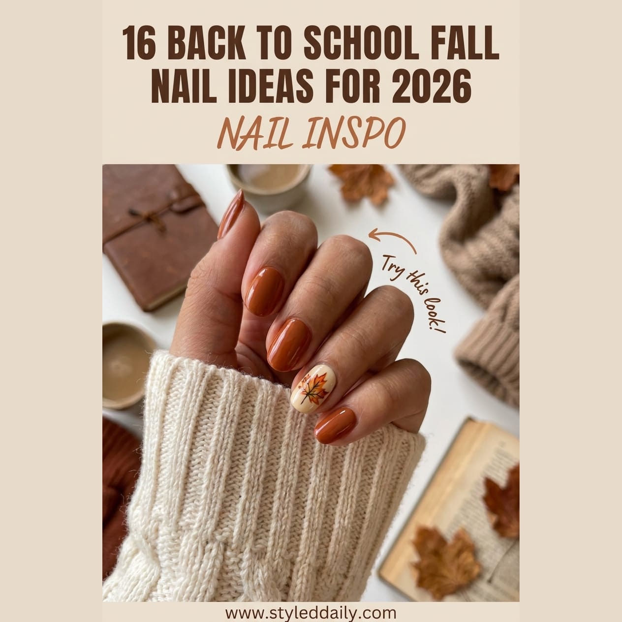 16 Back To School fall nail Ideas For 2026 - free crochet patterns to make and save