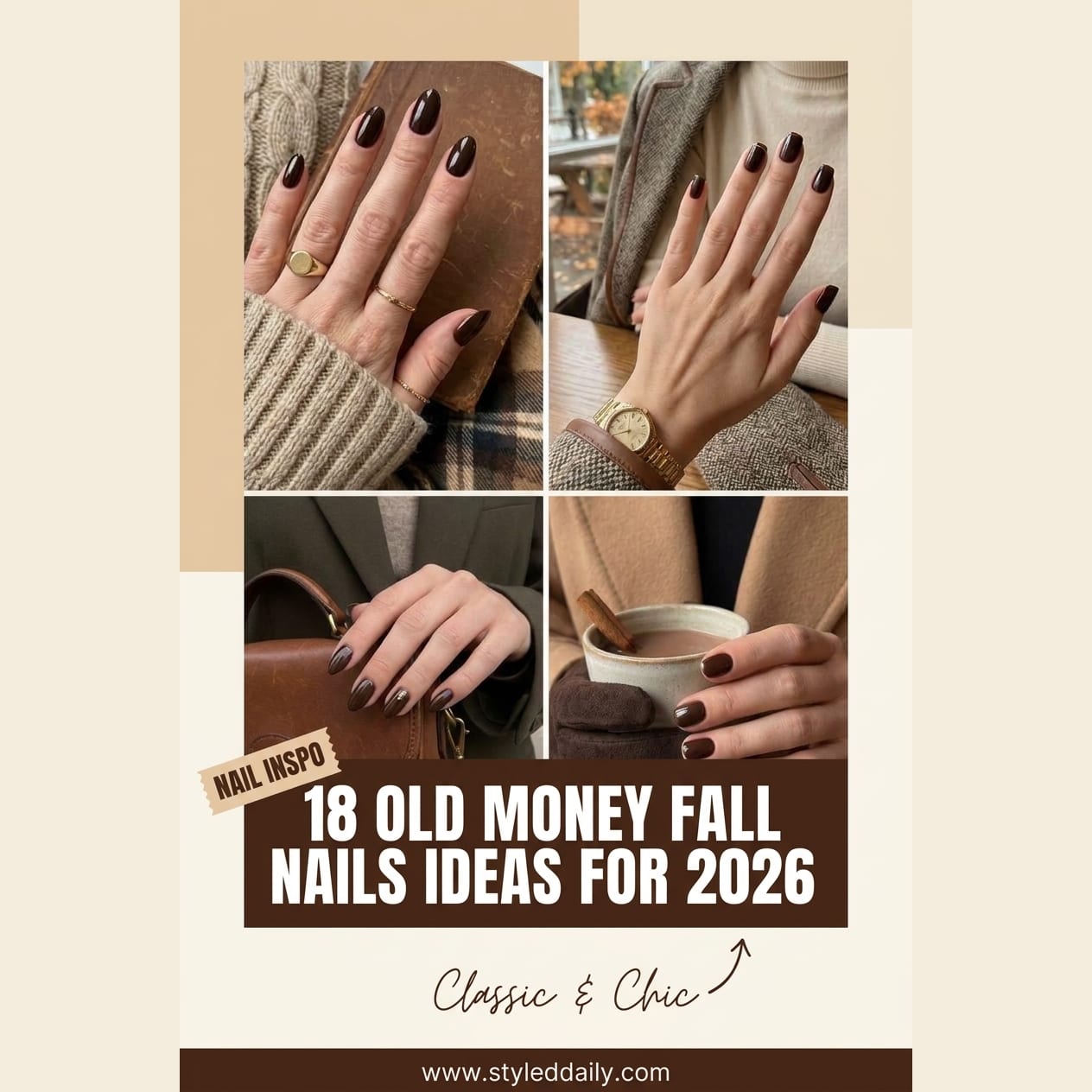 18 old money fall nails ideas for 2026 - free crochet patterns to make and save