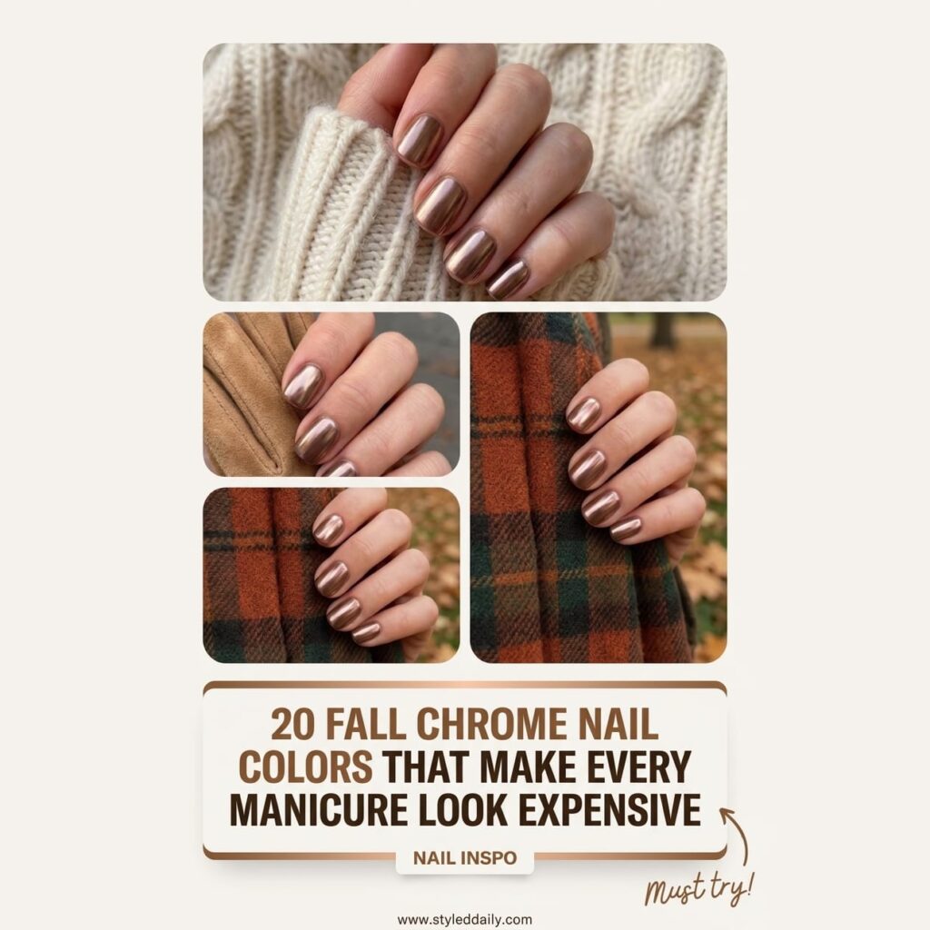 20 Fall Chrome Nail Colors That Make Every Manicure Look Expensive - free crochet patterns to make and save