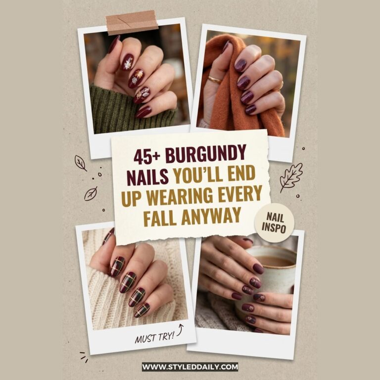 45+ Burgundy Nails You’ll End Up Wearing Every Fall Anyway - free crochet patterns to make and save