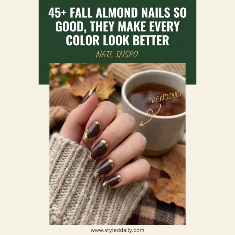 45+ Fall Almond Nails So Good, They Make Every Color Look Better - free crochet patterns to make and save