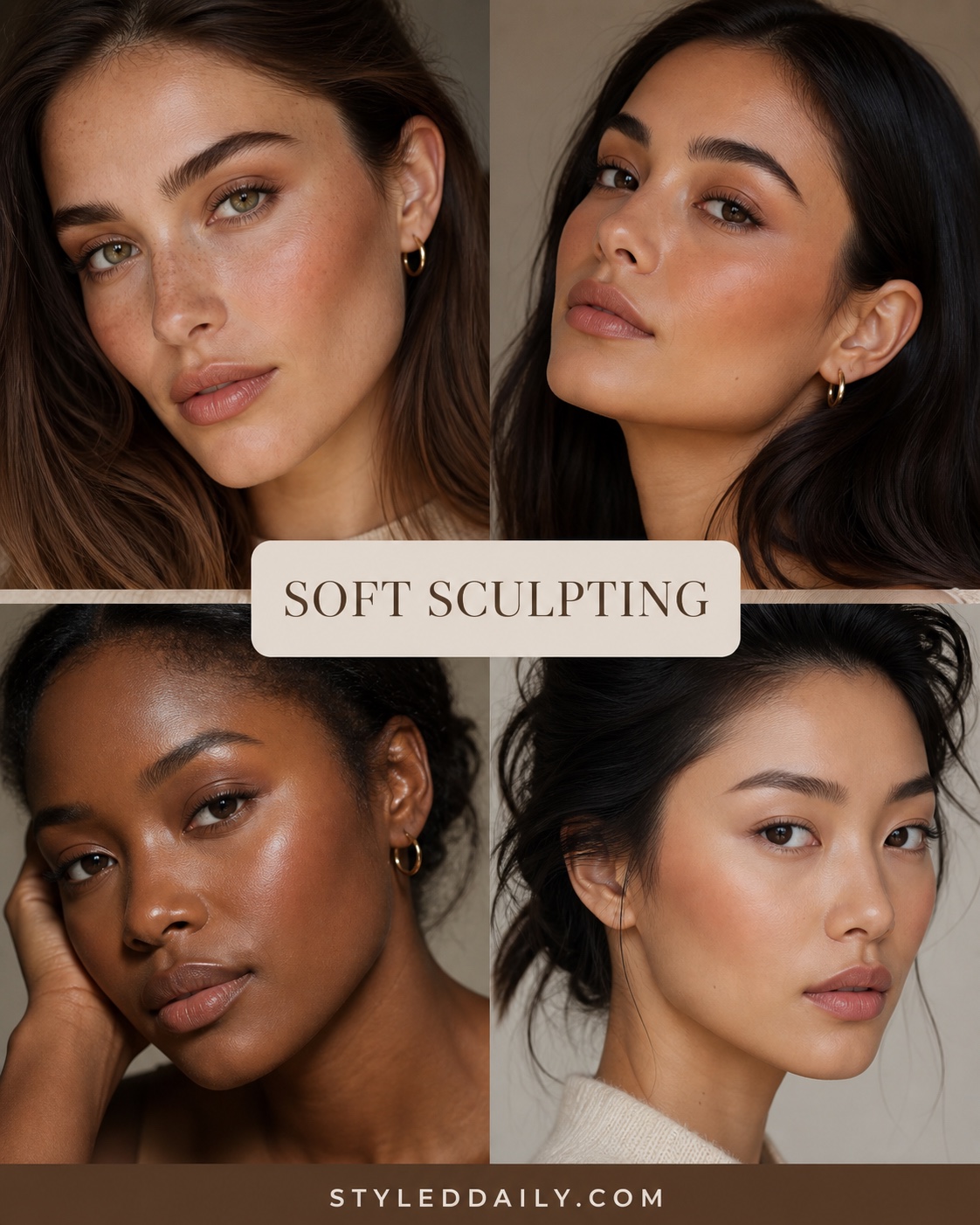 Soft sculpted makeup looks for fall 2026