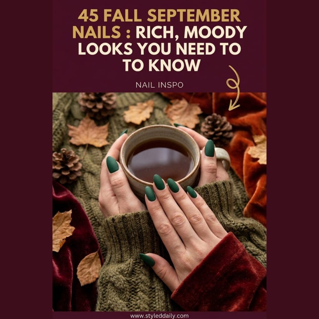 45 Fall September Nails : Rich, Moody Looks You Need to Know - free crochet patterns to make and save